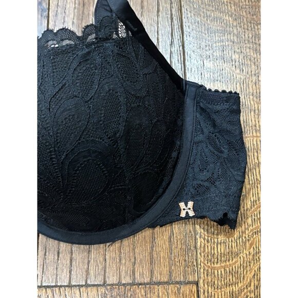 Savage X Fenty Black Padded Lace Underwired Bra size 38DD - Picture 2 of 6